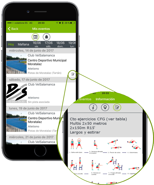Gestión de partidos desde app movíl